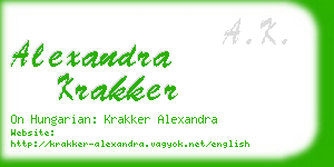 alexandra krakker business card